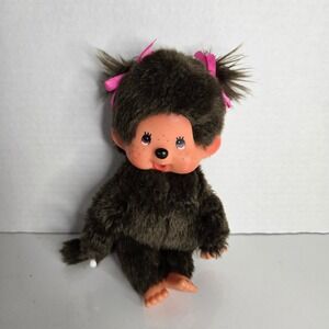 Vintage Authentic MONCHHICHI Sekiguchi Girl Monkey Collectible Plush Doll Toy